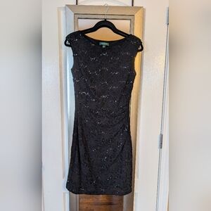 Ralph Lauren Black Sequin Mini Dress